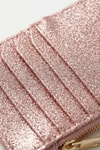 Pembe Simli Fermuar Detaylı Dikey Kartlık 234