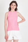 Pembe Taş İşleme Detaylı Halter Yaka Örme Atlet 0349