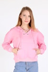 Pembe Yaka Kuşgözü Detay Sweat 9145M