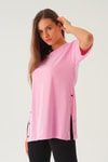 Pembe Yanları Çıtçıtlı Süprem Tişört 066