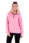 Pembe Yarım Fermuar Detay Cepli Sweat 9140M