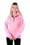 Pembe Yarım Fermuar Detay Cepli Sweat 9140M