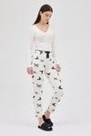 Pijama-Beyaz Desenli Kadın Pijama 4541-rulem