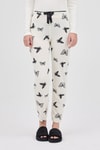 Pijama-Beyaz Desenli Kadın Pijama 4541-rulem