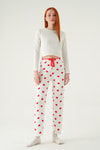 Pijama-Kalp Desen Pijama 4530 Beyaz -rulem