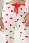 Pijama-Kalp Desen Pijama 4530 Beyaz -rulem