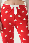 Pijama-Kalp Desen Pijama 4530 Kırmızı -rulem