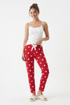 Pijama-Kalp Desen Pijama 4530 Kırmızı -rulem