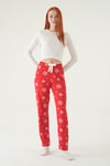 Pijama-Kar Desen Pijama 4531 Kırmızı -rulem