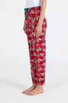 Pijama-Kırmızı Ayıcık Desenli Örme Pijama Altı 4519-rulem