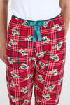 Pijama-Kırmızı Ayıcık Desenli Örme Pijama Altı 4519-rulem