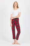 Pijama-Kırmızı Ekose Desen Pijama Altı 4517-rulem