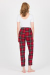 Pijama-Kırmızı Ekose Desen Pijama Altı 4517-rulem