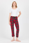 Pijama-Kırmızı Ekose Desen Pijama Altı 4517-rulem