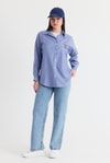 Saks Ayıcık Nakışlı Oversize Gömlek 4689A