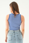 Saks Beyaz Fitilli Crop Kadın Atlet 1312
