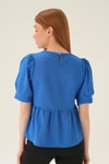 Saks Bisiklet Yaka Bluz 4106