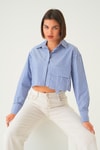 Saks Cepli Crop Gömlek 4182A