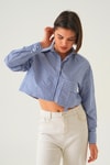 Saks Cepli Crop Gömlek 4182A