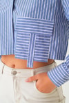 Saks Cepli Crop Gömlek 4182A