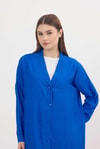 Saks Düğmeli Uzun Tunik 4378A
