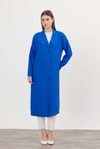 Saks Düğmeli Uzun Tunik 4378A