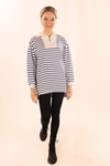 Saks Fermuarlı Çizgili Sweat 6861