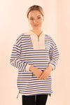 Saks Fermuarlı Çizgili Sweat 6861