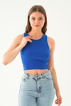 Saks Fitilli Crop Kadın Atlet 1312