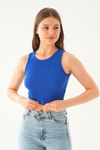Saks Fitilli Crop Kadın Atlet 1312