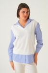 Saks Gömlek Detay Bluz 21521