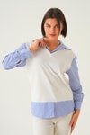Saks Gömlek Detay Bluz 21521