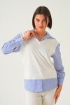 Saks Gömlek Detay Bluz 21521
