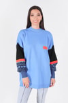 Saks Kol Desenli Kazak 2266