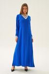 Saks Ribana Detay Triko Elbise 4320