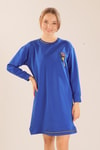 Saks Yaka Şerit Arma Detay Sweat 2684