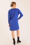 Saks Yaka Şerit Arma Detay Sweat 2684