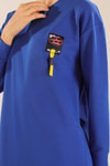 Saks Yaka Şerit Arma Detay Sweat 2684