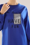 Saks Yazı Baskılı Sweat 3437