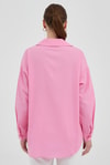 Şeker Pembe Tek Cepli Oversize Gömlek 8158A