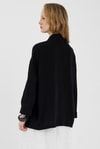 Siyah %100 Pamuk Cepli Müslin Kimono 8065A