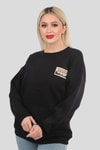 Siyah Arızona Arma Detay Sweat 3592