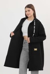 Siyah Astarsız Kaşe Hırka 3049A