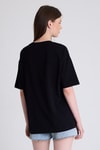 Siyah Ayı Baskılı Oversize Tişört 6402