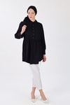 Siyah Bebe Yaka Tunik 4069A
