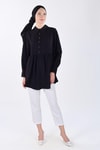 Siyah Bebe Yaka Tunik 4069A