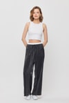 Siyah Bel Lastikli Pantolon 4328A
