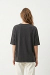 Siyah Bisiklet Yaka Oversize Tişört 3659
