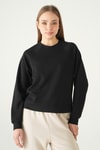 Siyah Bisiklet Yaka Sweat 8277A