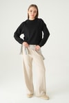 Siyah Bisiklet Yaka Sweat 8277A
